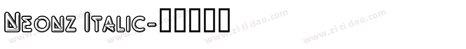 Neonz Italic字体转换